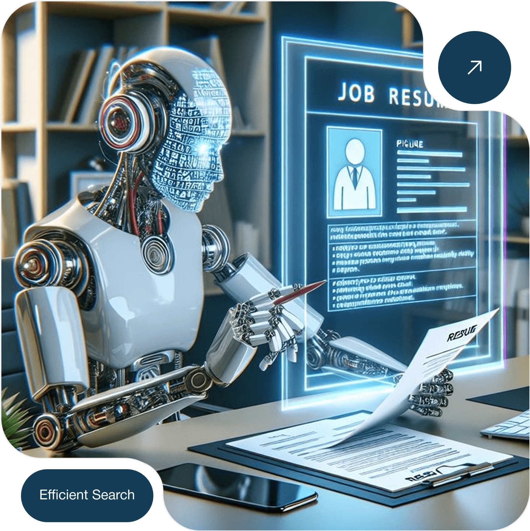 AI analyzing job resume